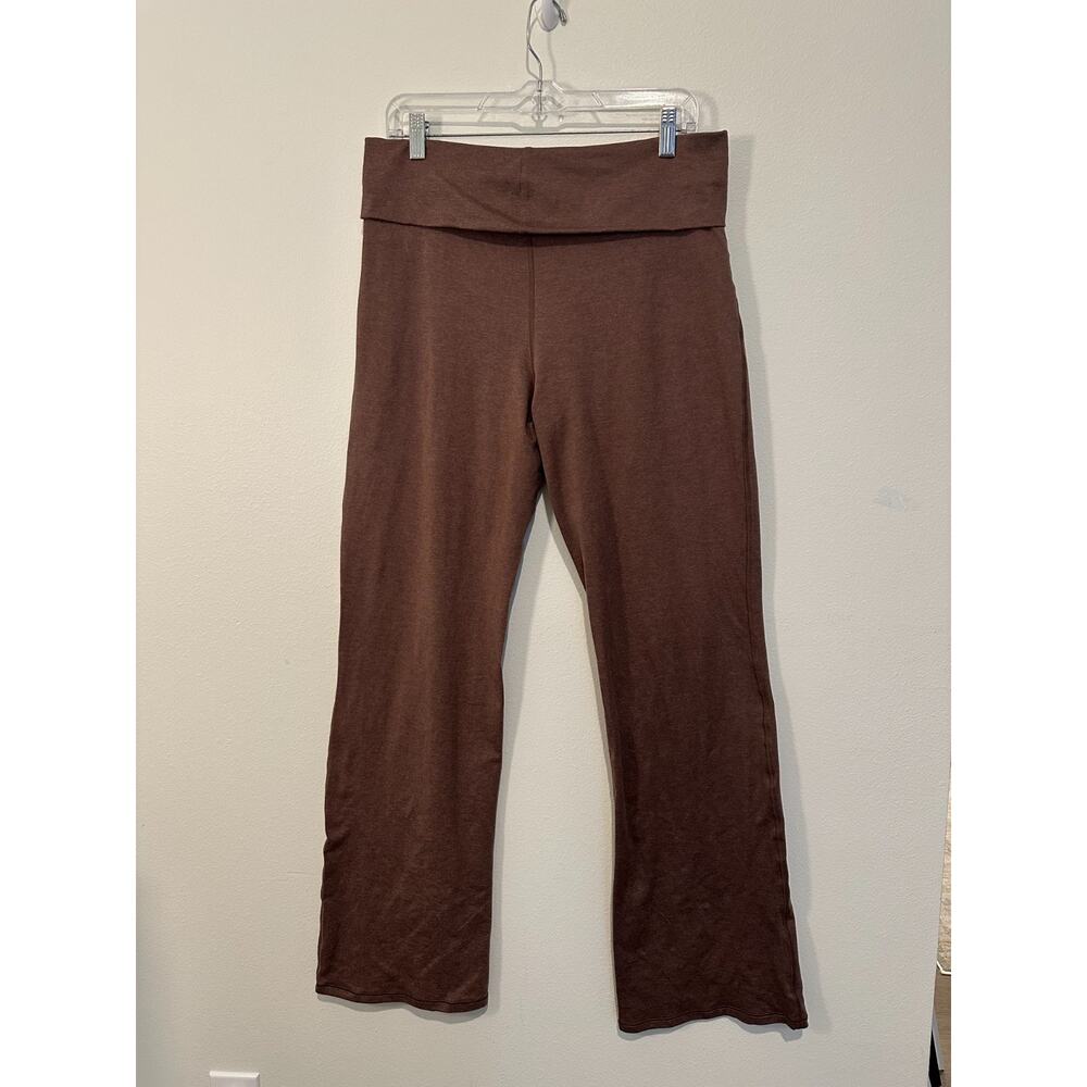 Vuori Women AllTheFeels Java High Rise Foldover Flared Leggings Sz L Stretch Yog - Picture 5 of 16